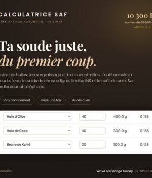 Calculatrice SAF Maitre Savonnier, acces a vie, nemali.sn