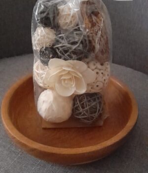 Kit Plateau en Bois + Pot Pourri NEMALI