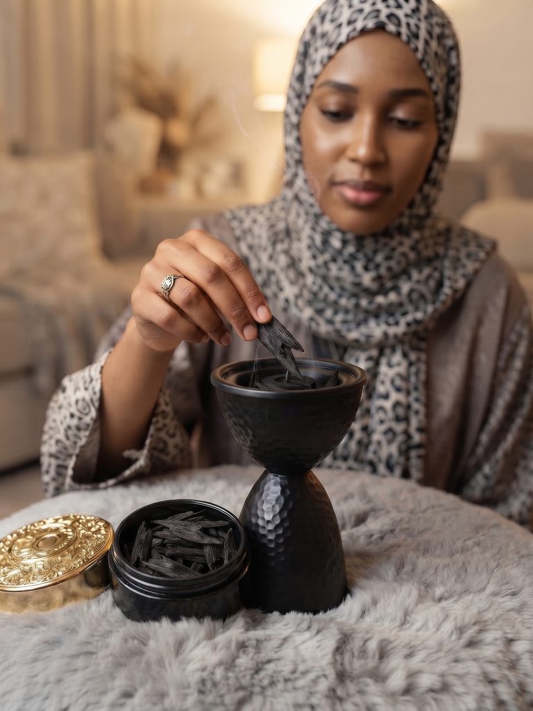 Utilisation du thiouraye oud dans un brûle-encens traditionnel
