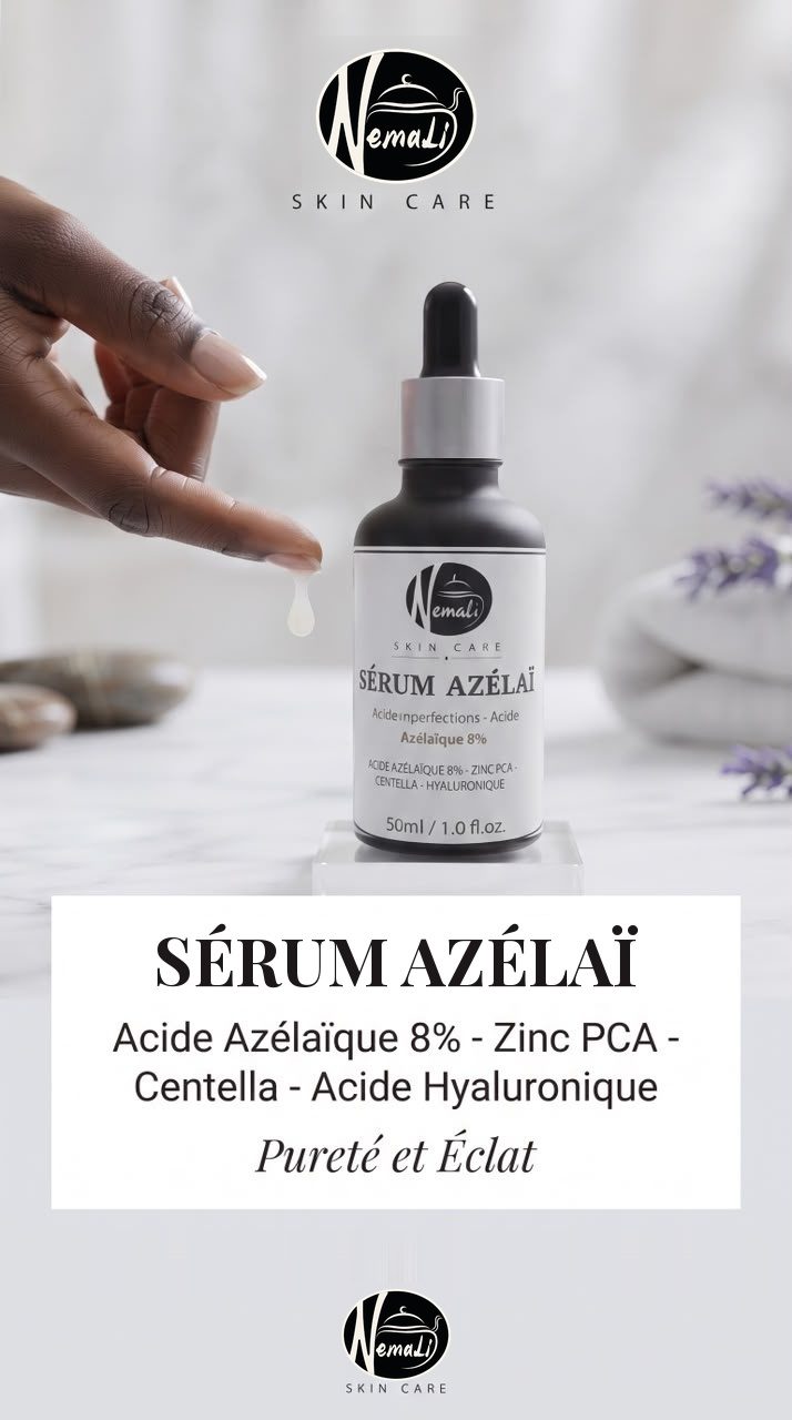 Sérum Azélaï NEMALI – acide azélaïque 8%, zinc PCA, centella, acide hyaluronique